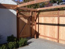 Wood Fence and Arbor