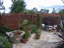 Wood Fence and Arbor